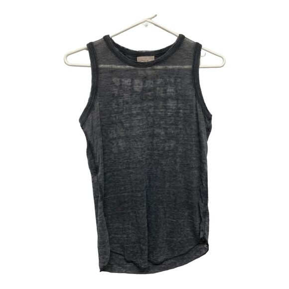 Chaser Charcoal Grey Knot Caged Back Muscle Tee Top Super Soft Size M Medium - Picture 5 of 9